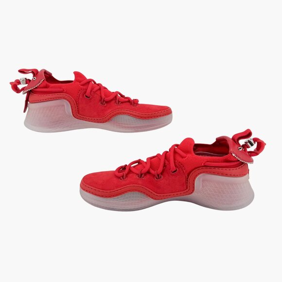 Christian Louboutin Arpoador Red Sock Sneakers Size 39.5 US 9.5 Suede Drawstring - Picture 10 of 14
